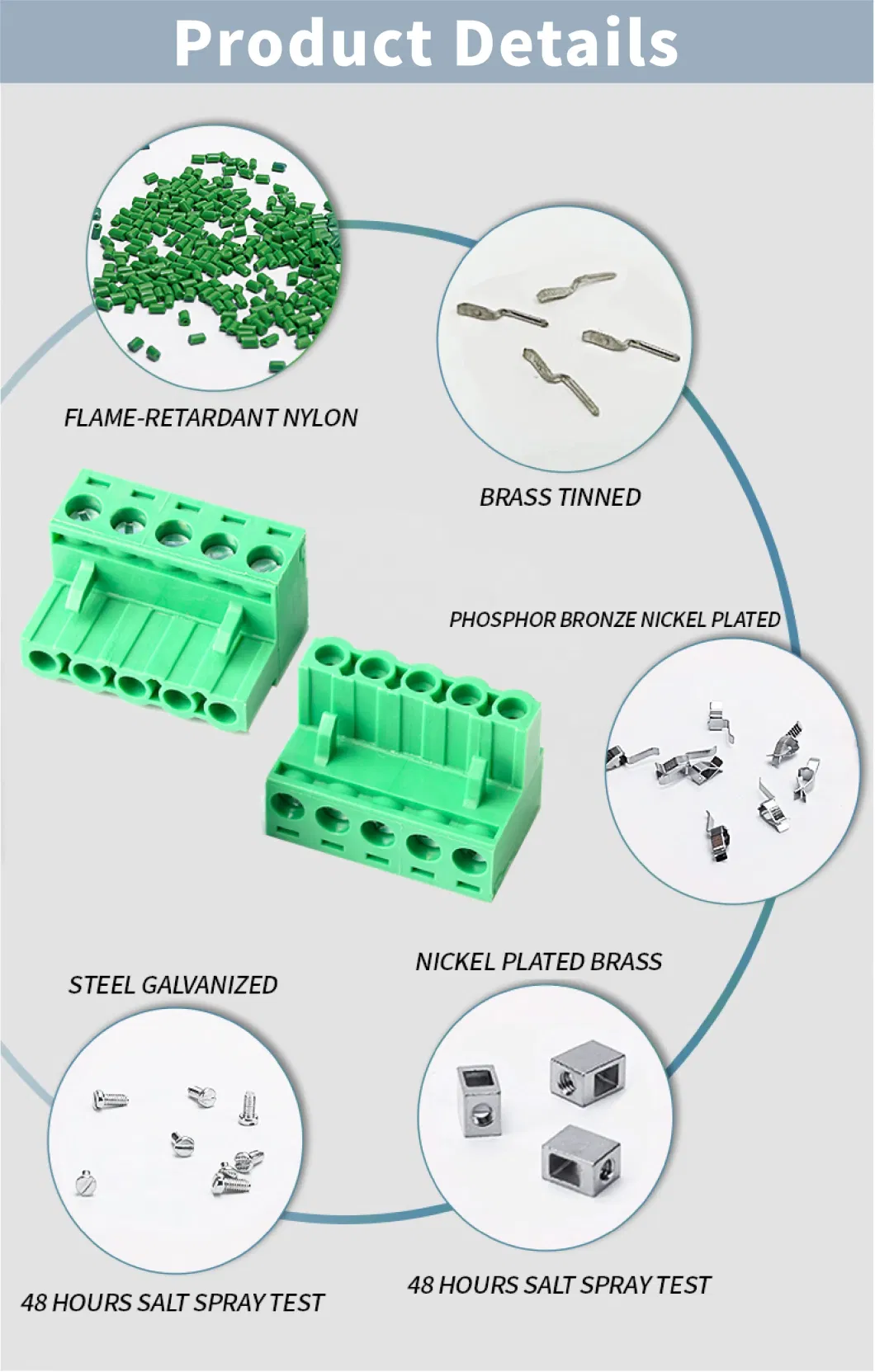 Lug Lock Welding Free Butt Plug and Pull Terminal Head Male/Female Set 2edgkpm Terminal Block Terminal Block